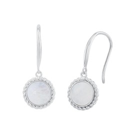 Amor 2036015 Women's Earrings 925 Sterling Silver Mother of Pearl 2.4 cm Silver Comes in Jewellery Gift Box, Sterling Silver, None
