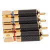 4Pcs RCA Sound Plug Carbon Fiber Gold Plated Oxidation Resistance
