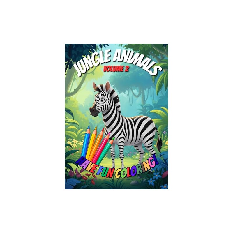 Jungle Animals Coloring Book Volume 2