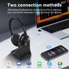 Wireless Headset with Mic for Work, Wireless Computer Headset (Bluetooth+USB