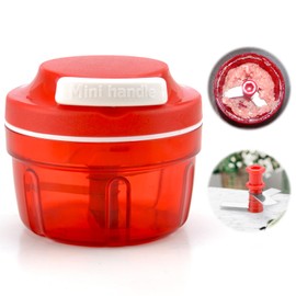 UOCAI Zwiebelschneider Manuell Rot Zwiebel Zerkleinerer mit Seilzug Zwiebelhacker Küche Zwiebeln Schneider Onion Cutter Chopper Gemüseschneider Haushalt Gemüsehacker Shredder Fleischmixer