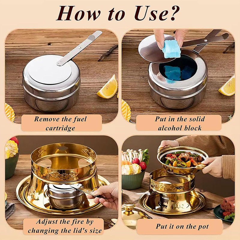 Fuel Paste Container, Stainless Steel Fuel Paste Container with Lid,