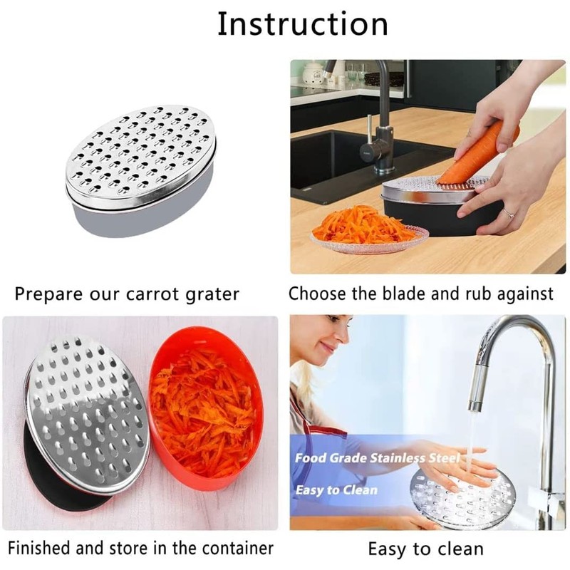 JAGKUL Cheese Grater Kitchen Equipment - Stainless Steel Vegetable Chopper