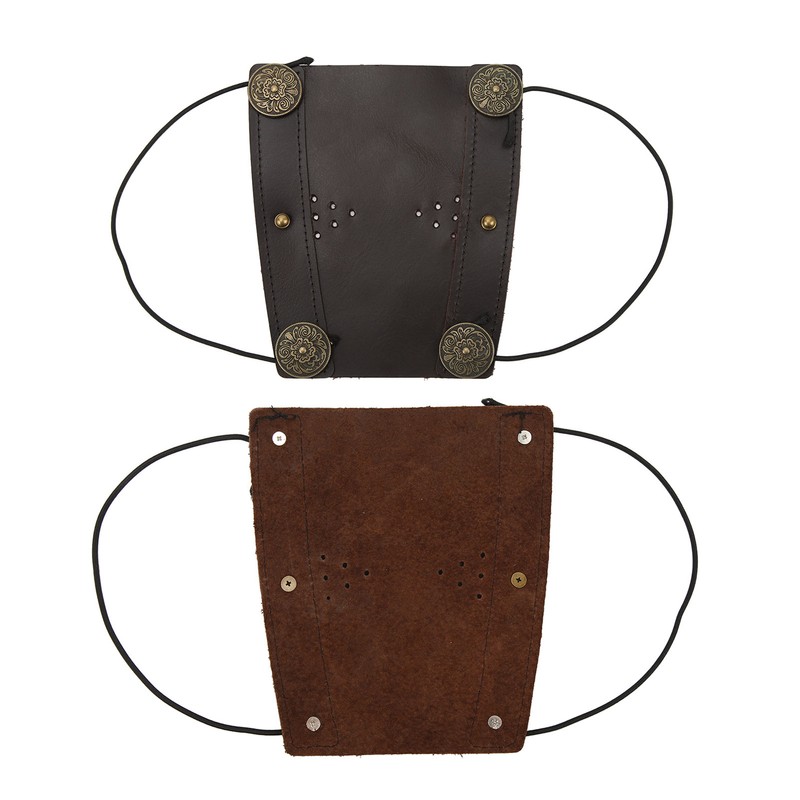 Archery Arm Guard Adjustable Strap Second Cowhide Arm Protector Pad