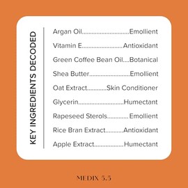Medix 5.5- Loción corporal con retinol + crema con aceite de argán, set de 2 piezas para el cuidado de la piel, humectante para el cuerpo y el rostro | Loción corporal reafirmante