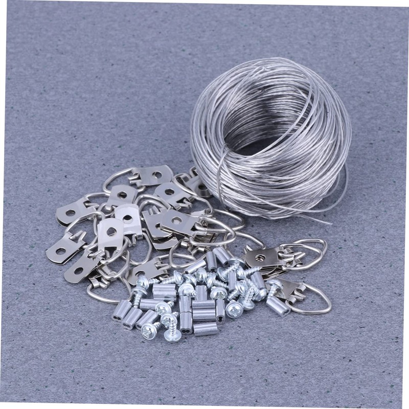 DOITOOL 20sets Cable Hanging Hook Kit Photo Frame Hangers Versatile