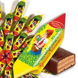 Krasnaya Shapochka Red Riding Hood, Praline Candy with Wafers and Chocolate, Russian Classic Sweets by Red October (1000 g)