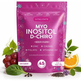Myo Inositol & D-Chiro Inositol 40:1 4000mg Powder – Folate, Zinc, Chromium & Vitamin D3 – 45 Servings