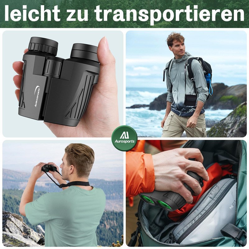 Aurosports Compact Binoculars for Adults and Kids 15x25cm High Performance