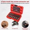 17Pcs Screw Extractor Set Hex Head Easy Out Bolt Extractor
