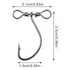 Drop Shot Fishing Hooks with Dropshot Rig and Swivel, 360