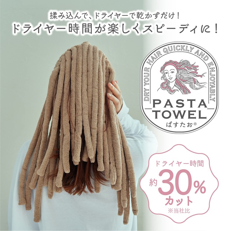 Nishikawa TT93350607 Pasutao Hair Drying Towel, 23.6 x 17.7 inches