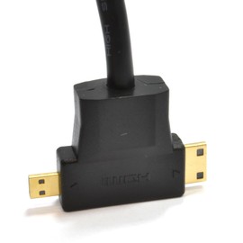 kenable HDMI A to Micro D & MINI C HDMI Multi Use Androids & Tablets Cable 1m [1 metres]