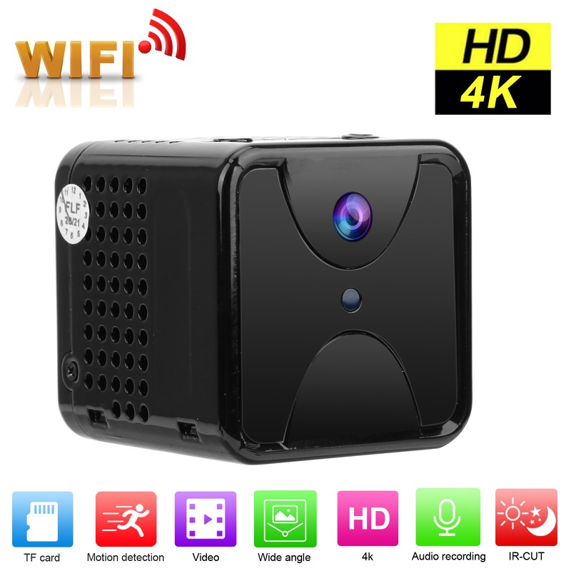 4K WiFi Camera 170° Night Vision Motion Detection Remote Monitor