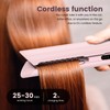Travel Flat Iron Cordless, Mini Hair Straightener and Curler for