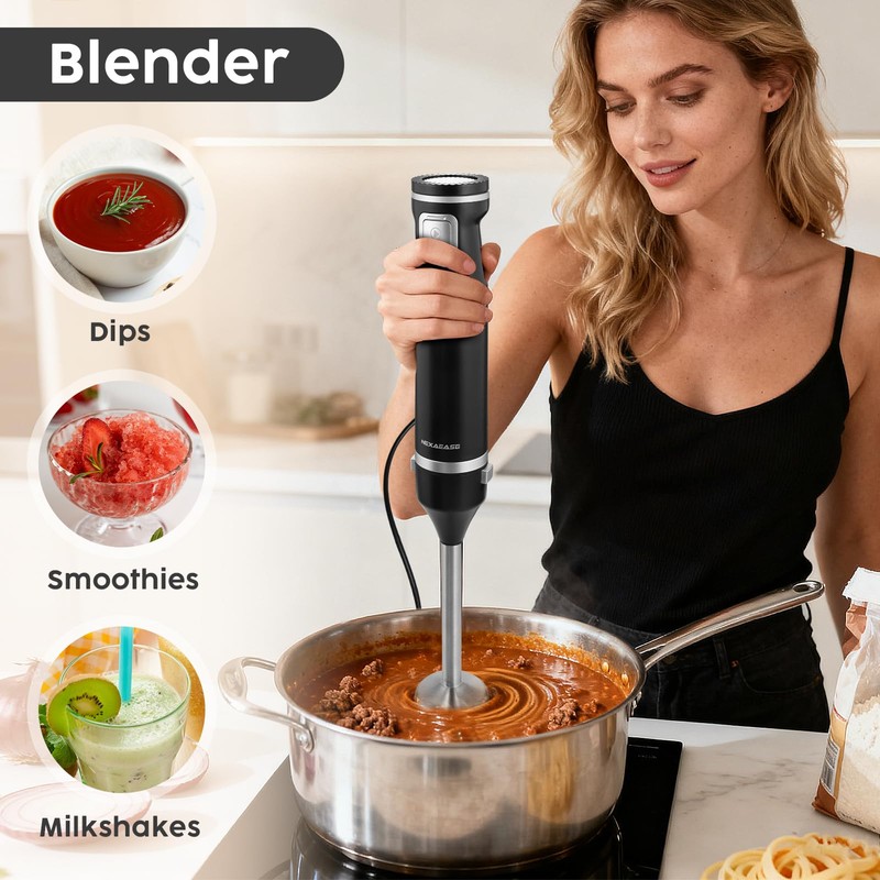 2-In-1 Hand Mixer Immersion Blender Electric Handheld, Portable Hand Blender