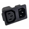 IEC Connector C13 + C14 Socket, Snap-In, 3-Pin 220-250V/10A Audio