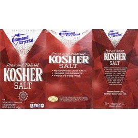 Diamond Crystal Pure and Natural Kosher Salt, 48 oz (Pack of 3)