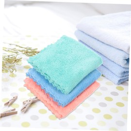 Housoutil 10pcs Microfiber Makeup Remover Cloths Soft Coral Fleece Facial Cleansing Washcloths Reusable Machine Washable for Travel and Home Use