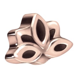 PIERCINGLINE Titanium Screw Attachment with External Thread 0.9 mm Lotus Blossom Piercing Attachment Replacement Choice of Colours, Titanium