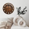 Rustic Wood Wall Clock Large Farmhouse Decor 10-Inch Wooden Wall
