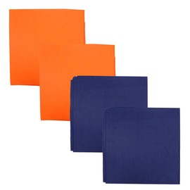 Motique Accessories Extra Large Solid Bandana Set of 4 - Royal, Orange