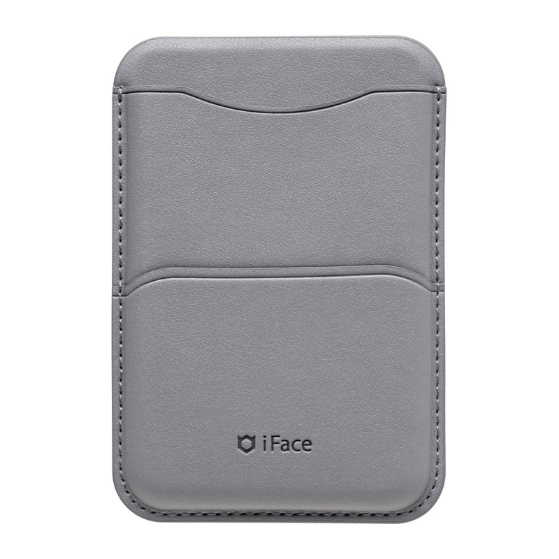 iFace MagSynq Card Wallet Compatible with MagSafe (Gray) [Card Case,