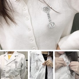 Gatuida Nurse Quartz Watch 3pcs Love Heart Nurse Fob Watch for Women Nurses Random Color