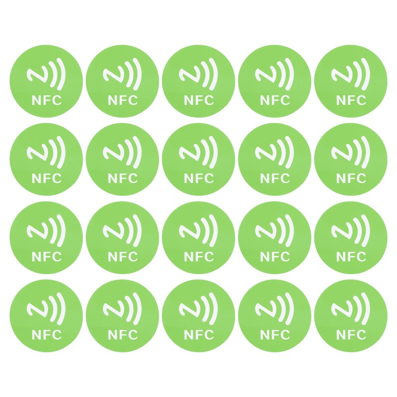 20PCS NFC Stickers PET 40mm Lightweight Readable Writable NFC Tags