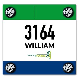 Shapeheart Magnetic Race Number Holder, Pinless Running Number, No more pin holes, Adult, Unisex, Universal, Running, trail…, Black/White