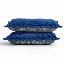 INGA - 2 x Reusable, Washable Sponges - Highly Effective, Scratch-Free - Double Sided - Changes to a Washable Sponge That Lasts One Year