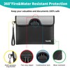 5200°F Fireproof Money Bag with Lock, Water Fireproof Document Bag