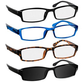 TruVision Readers - 9501HP - 4 pk - 1Blk 1Tort 1Blu 1TintedBlk 2.00