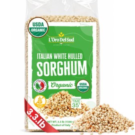 L'Oro Del Sud Organic Italian White Hulled Sorghum 52.8 oz (3.3 lbs)