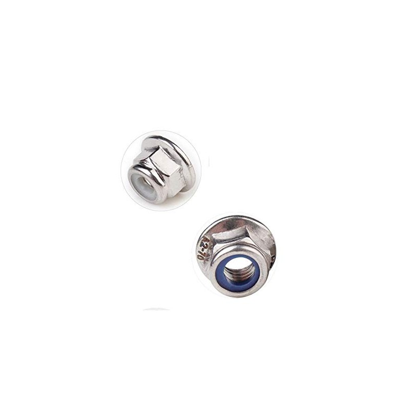 JUNYON Flange Lock Nut Nylon Lock Nut Hex Flange Lock