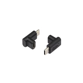 CERRXIAN 90 Degree Type C Adapter, USB C Male to Female Adapter USB 3.1 Type-C Male Converter for Smartphone Tablet (90° Positive Angle)