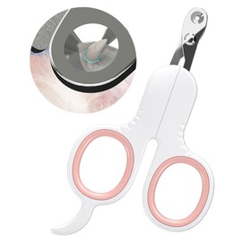 ZEWZE Cat Nail Clippers, Safety Stainless Steel Cat Nail Trimmer, Great for Beginners, for Dogs, Puppies, Rabbits and Small Animals (Pink)