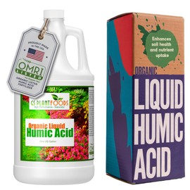 GS Plant Foods Organic Liquid Humic Acid with Fulvic - Concentrate Fertilizer for Enhanced Nutrient Uptake and Soil Conditioning - 1 Gallon