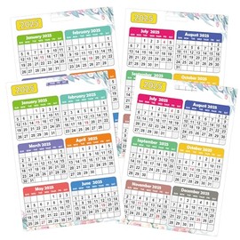 10 Pack Monthly Calendar Badge Card 3.3x2.2 inch 2025 Mini Schedule Calendar Card for Notebook Daily Journal Supplies