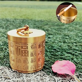 Commercial & Home Use Portable Brass Ashtray with Lid Ashtray