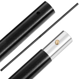 MorningRo Metal Detector Shovel Travel Carbon Handle for Scoop Shovel 45.5' Black Universal Lightweight Pole Beach Detector Sand Scoop Pole Metal Digging Tool Treasure Hunting Carbon Long Tube Rod