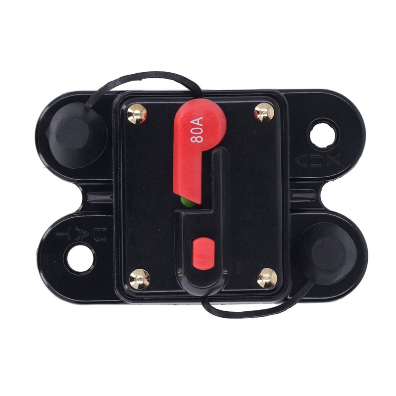 Circuit Breaker Manual Reset 1/4in Overcurrent Protection DC 12‑48V for
