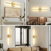 Rechargeable Battery Operated Wall Sconces, 11000mAh Wireless Brushed Gold Wall