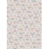 2 Sheets Happy Mother's Day Silver Elegant Wrapping Paper Flowers