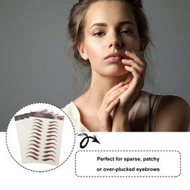 KESYOO Eyebrow Stickers 6D Eyebrow Decal Sticker Tattoo Eyebrow Eyebrow Eyebrow Patch Artificial Eyebrow DIY Makeup Tools Waterproof Long Lasting 4pcs Set (Brown)