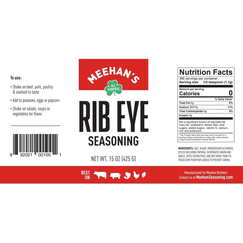 Meehan's Rib Eye Seasoning, 15 Oz Shaker Jar