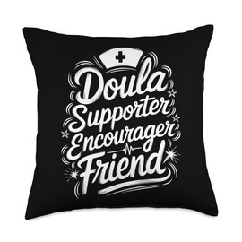 Birth Midwife Design for Labor Postpartum Doula Midwifery Throw Pillow
