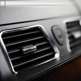 RATCHROLL 1 Pc Universal Car Trash Can Hanging 3.5" Length 2.4" Width 4.7" Height Trash Bin Gray Faux Leather