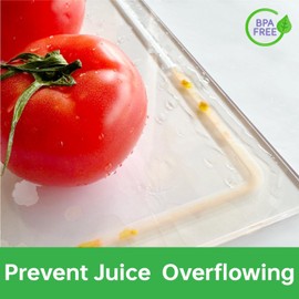 NAURLEF Clear Large Cutting Board with Juice Groove, Food-Grade, Anti-Slip, Ideal Choice for Kitchen Countertop Décor