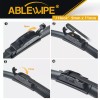 ABLEWIPE 20"&18" Windshield Wiper Blades Fit For Toyota Car Front